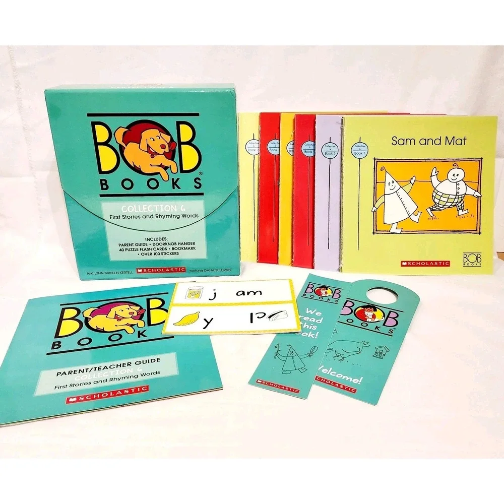 Bob Books Collection 6‎ Box Set  Missing One Sticker Only 10 Puzzle Cards.